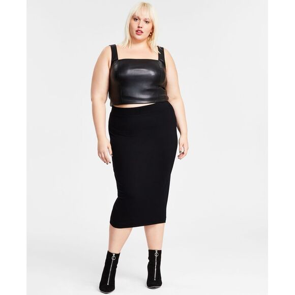 Bar III Dresses & Skirts - Trendy Plus Size Bodycon Jersey Midi Skirt